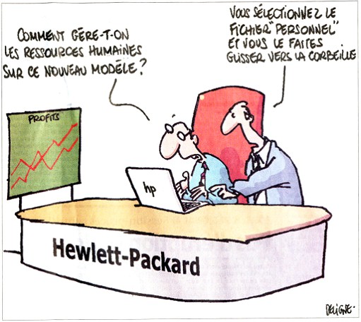 Comment le personnel est-il géré chez Hewlett Packard ?