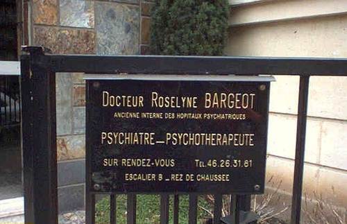 Vous cherchez un psychiatre? Pourquoi pas aller chez les Bargeot?