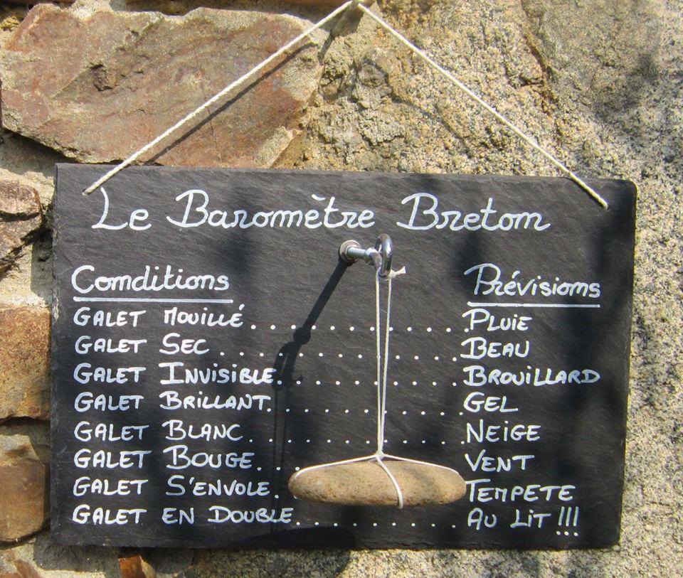 En Bretagne, on fabrique nos baromètres avec des Galets. C'est beaucoup plus fiable que l'Hecto de Pascal.