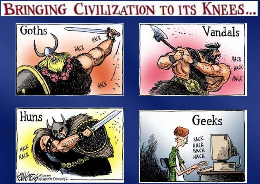 Comment mettre des civilisations à genoux ? La démonstration en images avec les Goths, les Vandales, les Huns... et les..... ???? Geeks :o