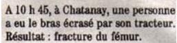 Aïe ! Le bras écrasé par un tracteur, ça doit faire mal ! height=