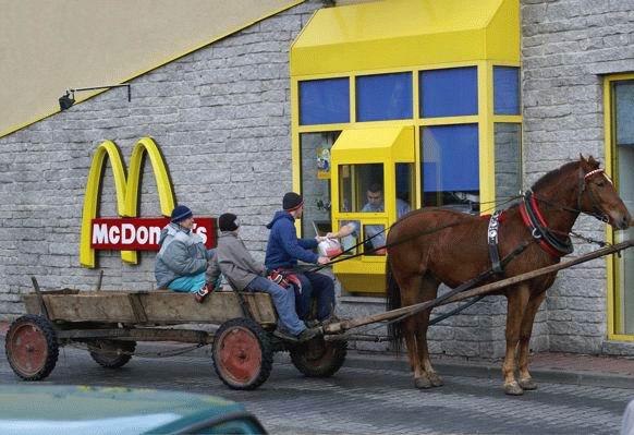 Les campagnes ont aussi droit aux Mc Drive ! Il suffit juste d'adapter ceux des villes en ajoutant mangeoires et compagnies height=